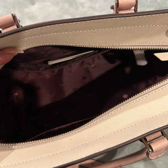 Kate Spade Cameron medium handbag with wallet oxblood/pink /ivory. NWT - Picture 10 of 10